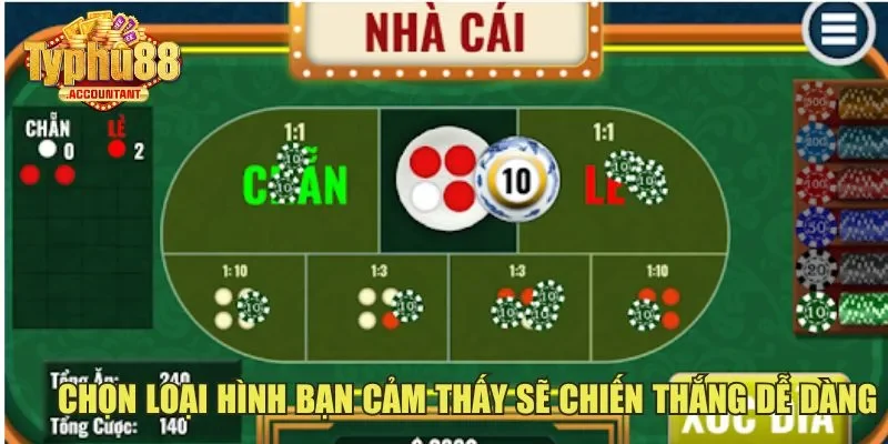 Chọn loại hình bạn cảm thấy sẽ chiến thắng dễ dàng