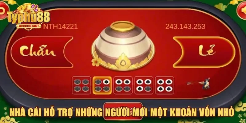 Nhà cái hỗ trợ những người mới một khoản vốn nhỏ