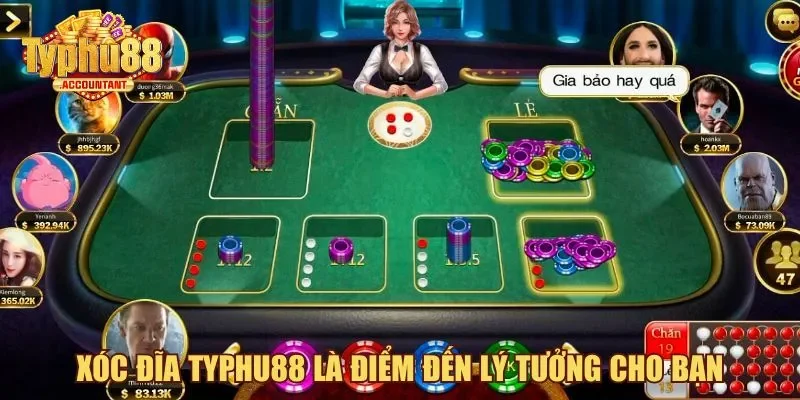 Xóc đĩa Typhu88 là điểm đến lý tưởng cho bạn